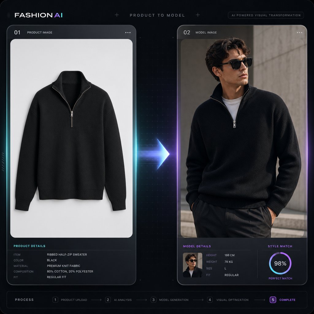 AI fashion model platforms convert uploaded garment photos into realistic on-model imagery through automated generation pipelines