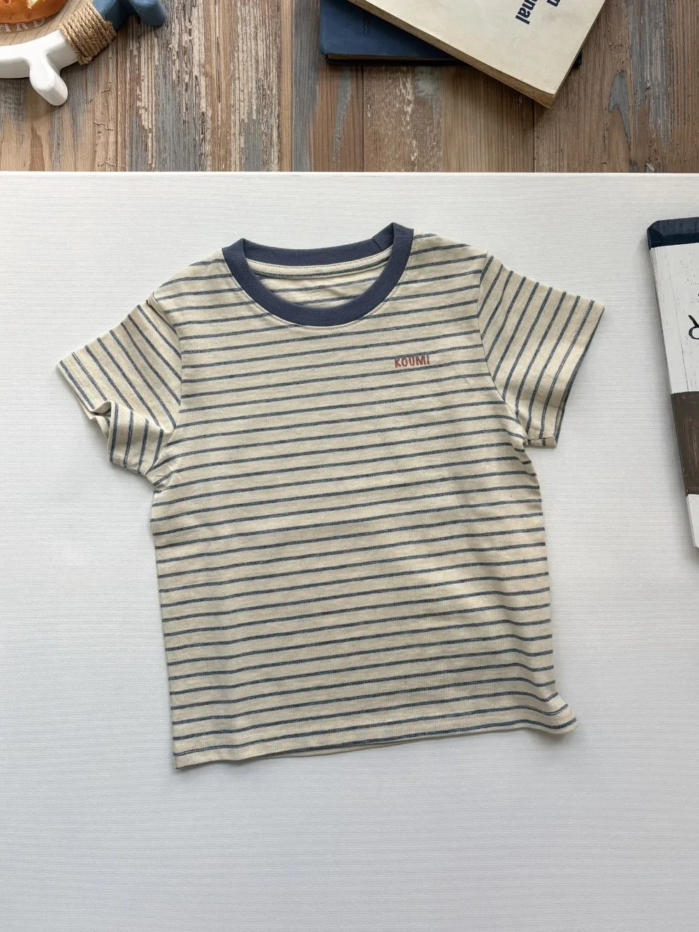 Original striped T-shirt photo used in every AI ghost mannequin test