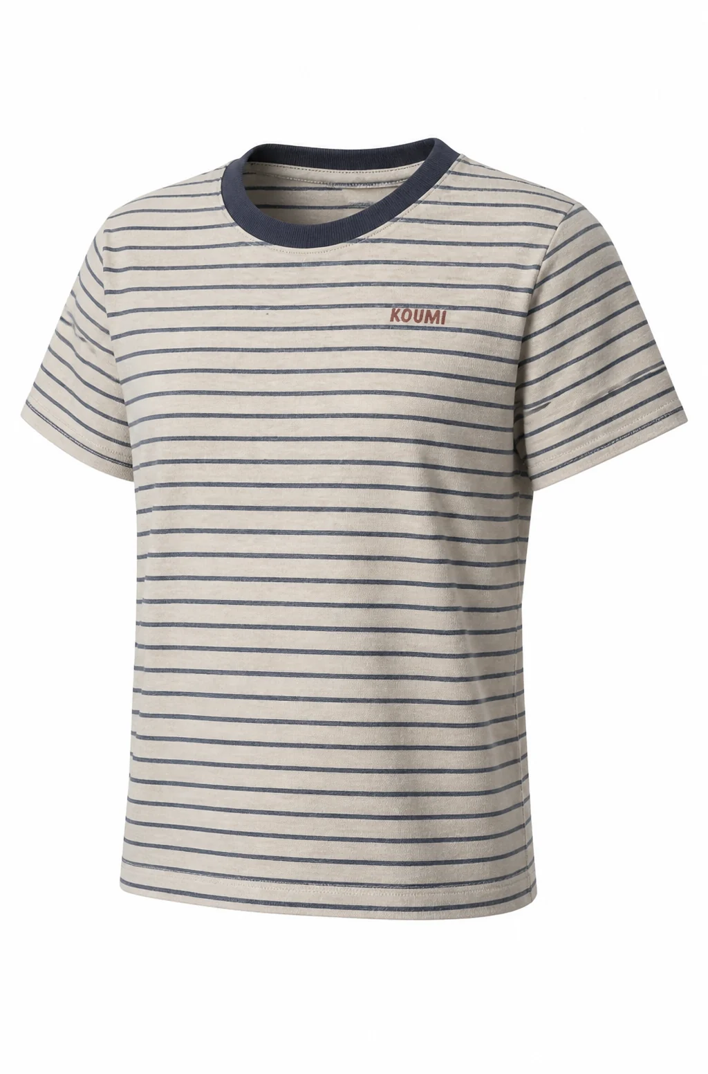 Snappyit angled ghost mannequin result for the same striped T-shirt