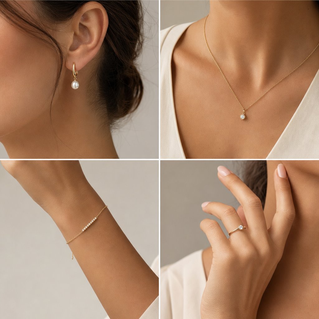 different jewelry types require distinct framing posing and crop approaches for effective on model photography