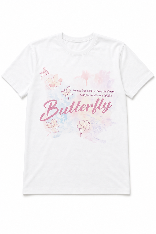 White T-shirt mockup made during the Kittl test