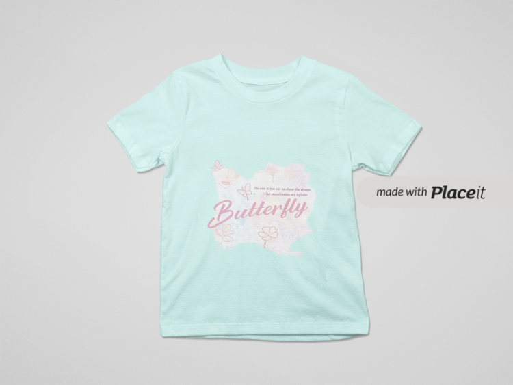 Pale-mint T-shirt product mockup preview made with Placeit