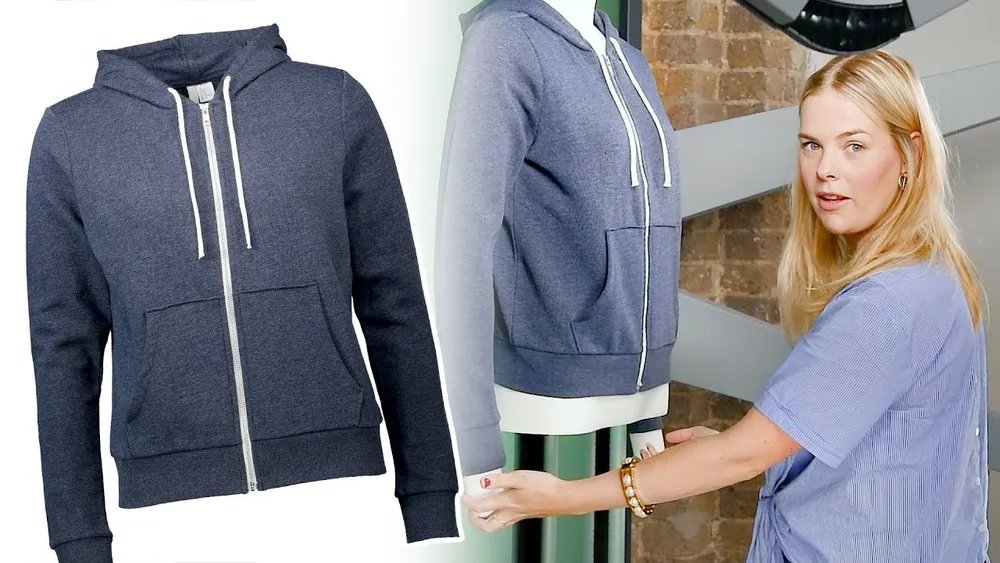 Traditional two-shot ghost mannequin workflow for a hoodie