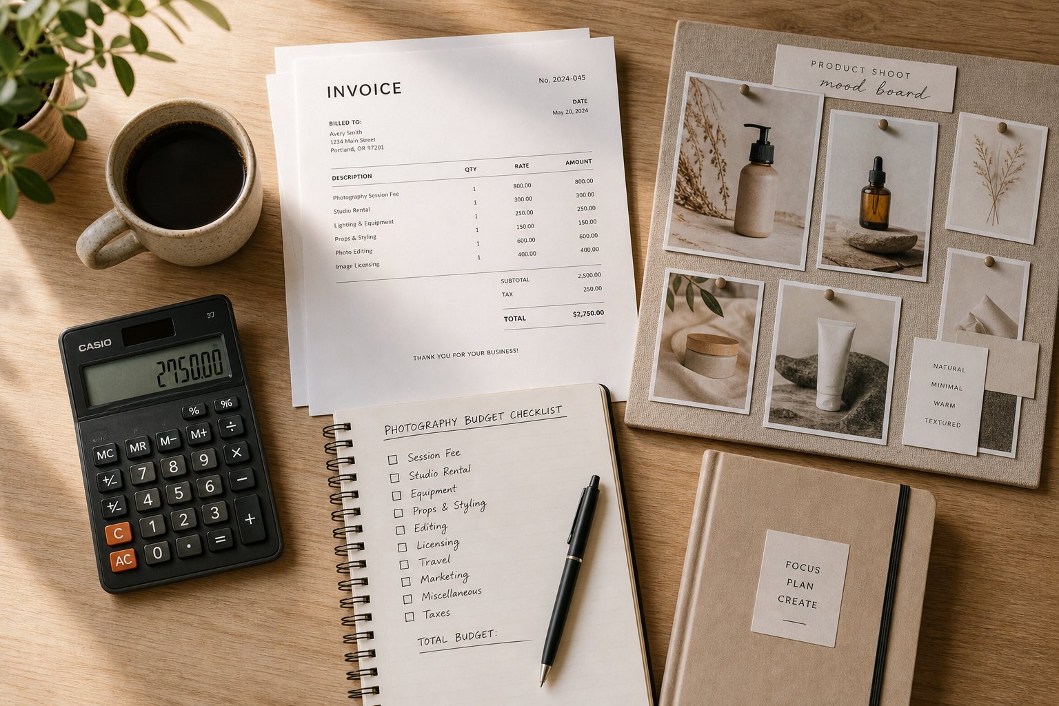 planning an ecommerce photography budget with pricing models and shot lists