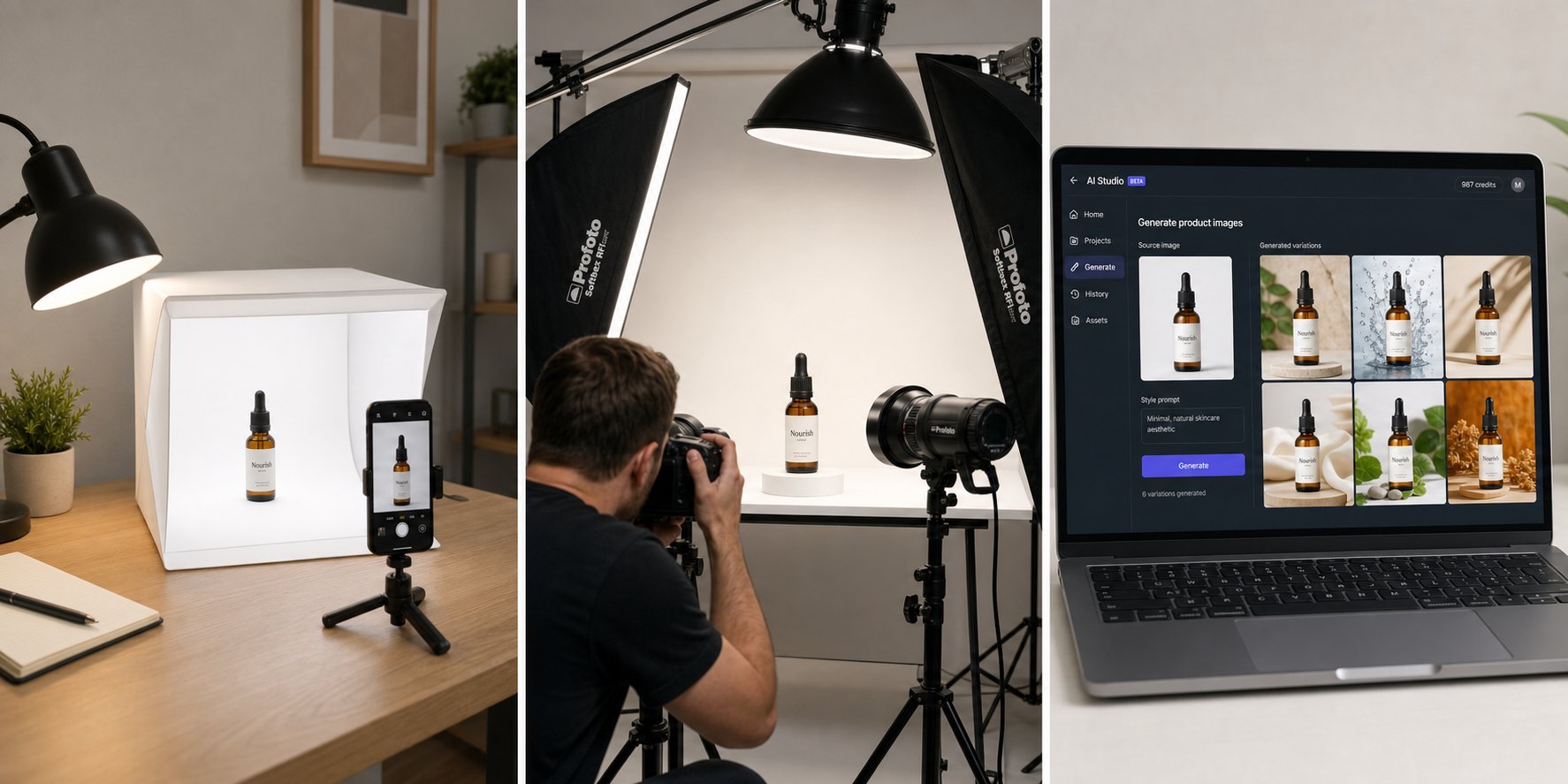 DIY home setup, professional studio and AI-powered platform approaches compared