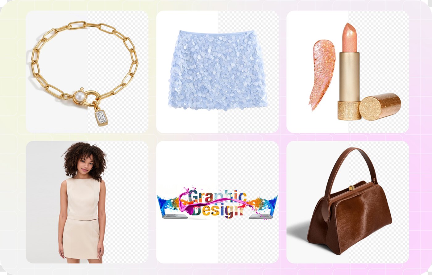a range of product categories sellers shoot — apparel, jewelry, footwear and accessories — the kinds of edges a free background remover has to handle