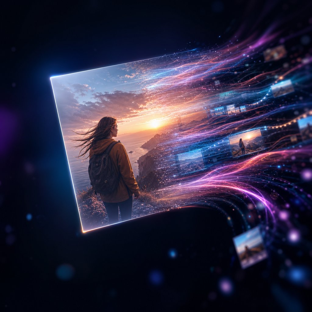 a single image transforms into dynamic video content through ai and motion techniques