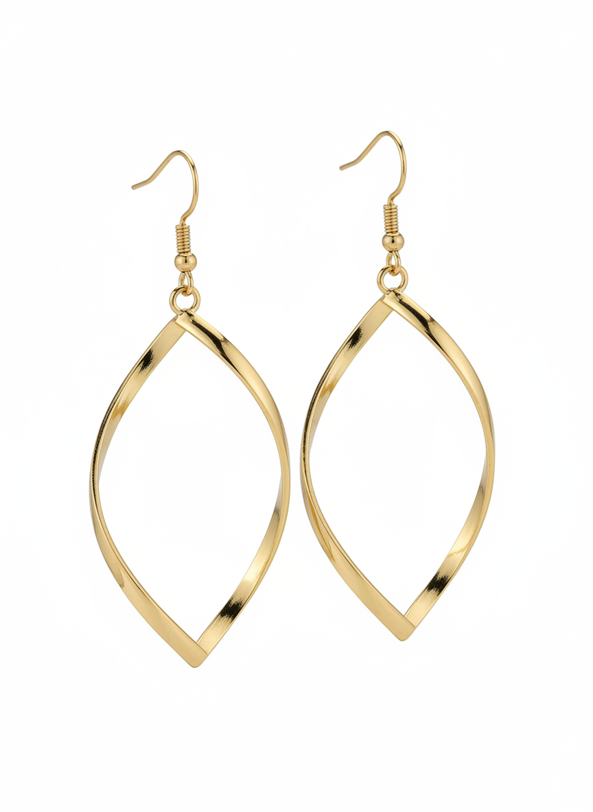 Same earrings retouched to clean white catalog background