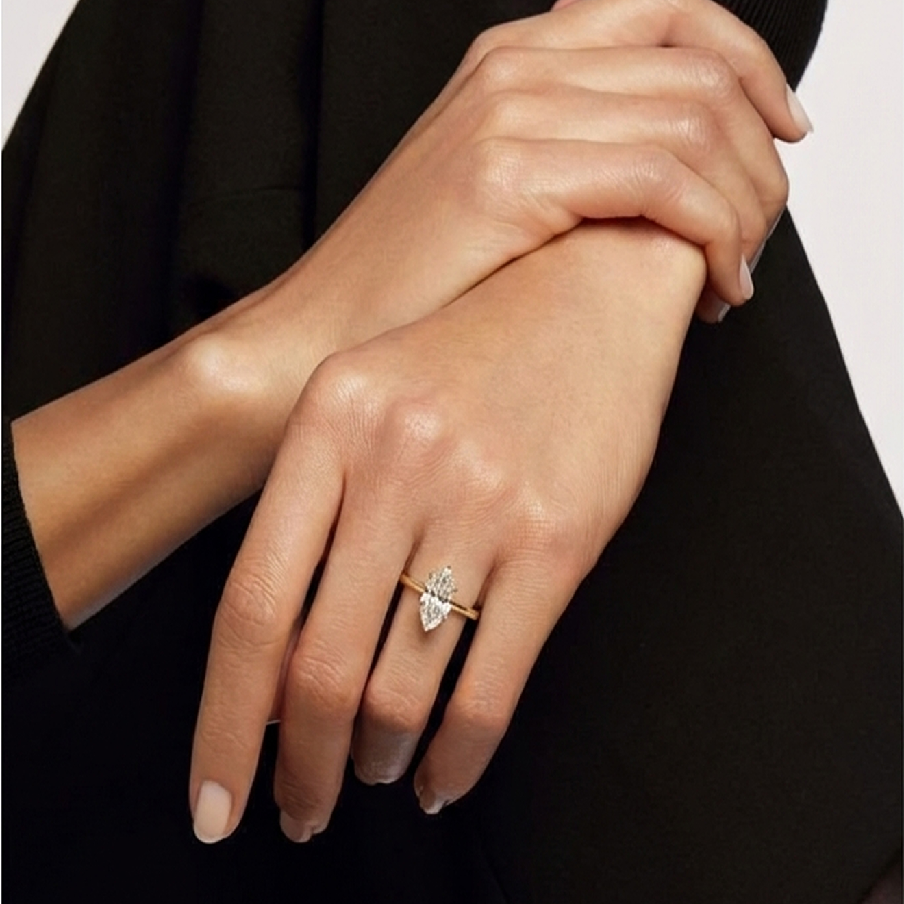 Same ring shown on hand model template
