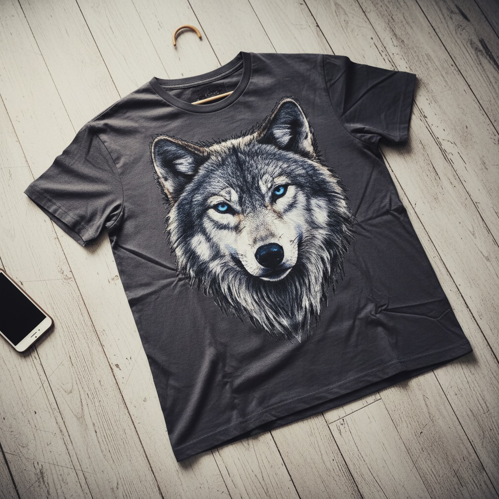 T-shirt flat lay photo