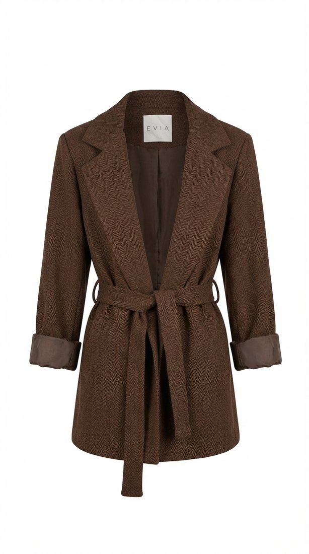 Coat 3D ghost mannequin image after AI conversion
