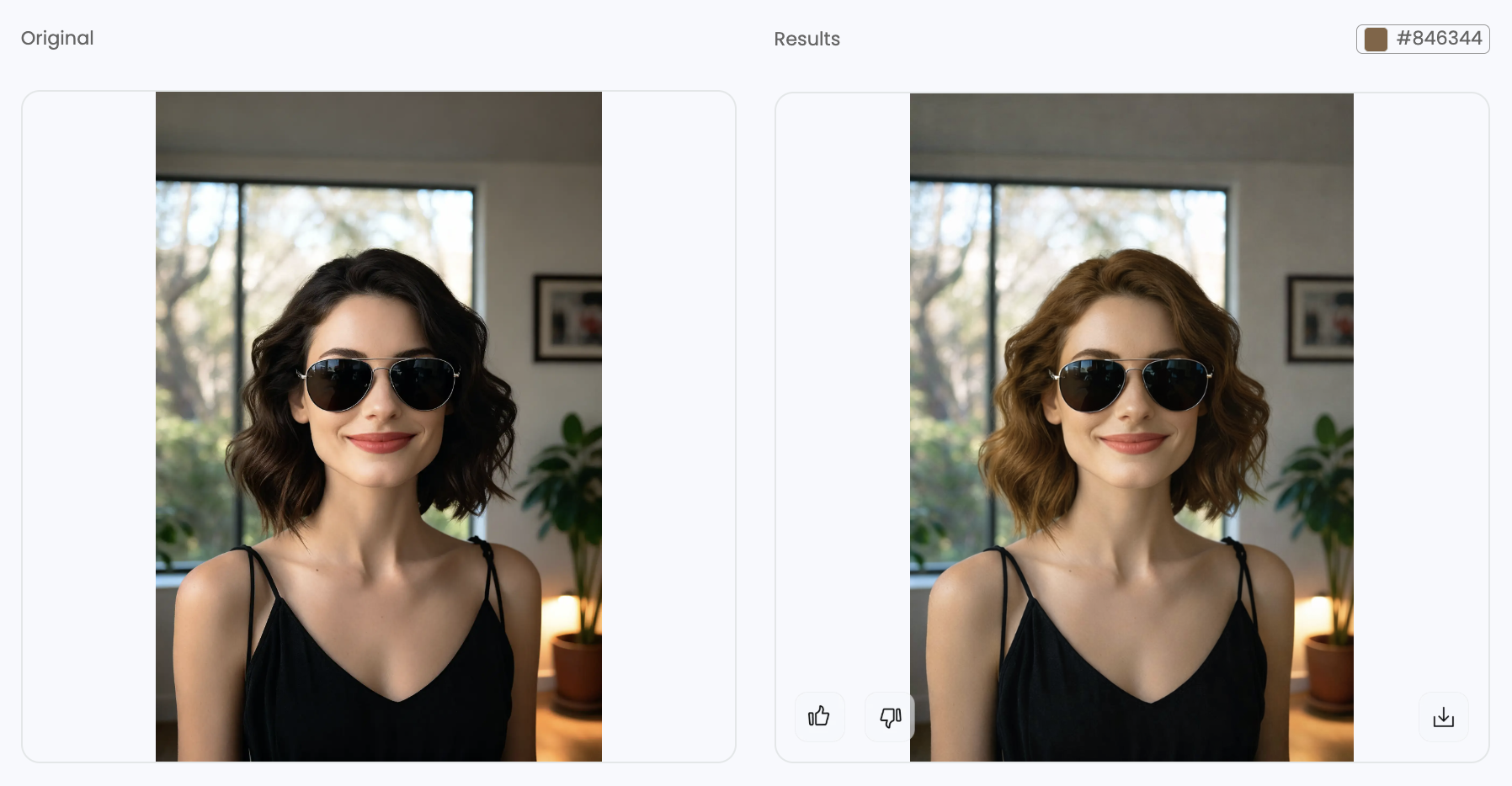 Cambia el color de tu pelo online gratis con IA — Snappyit