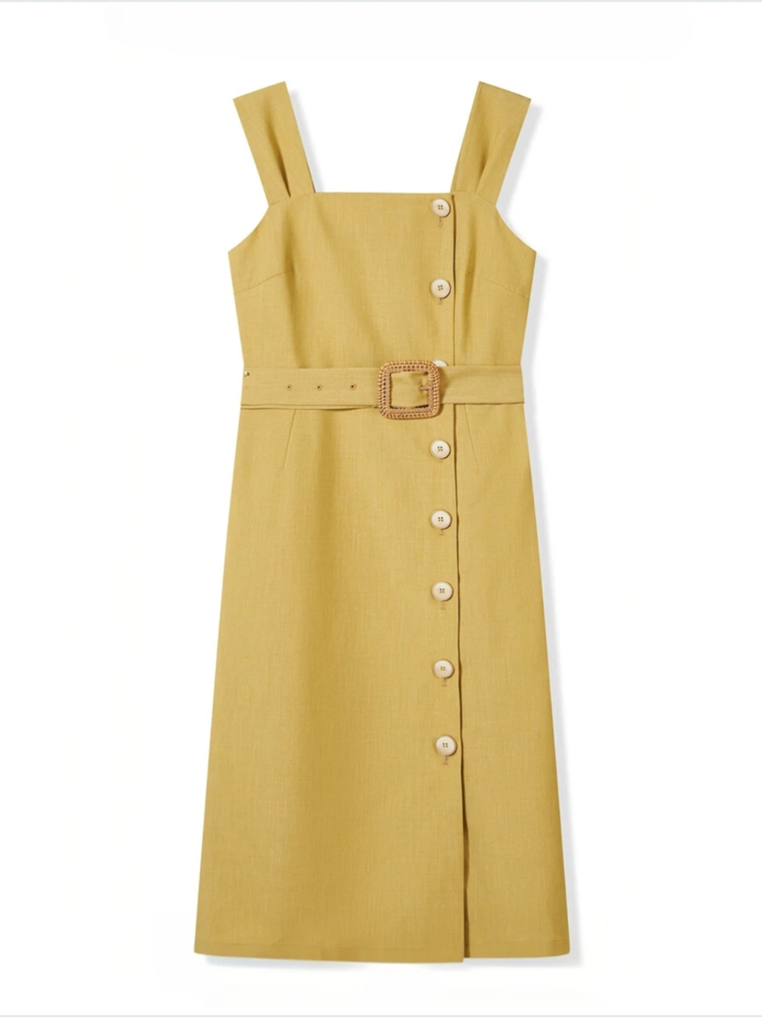 Yellow dress flat lay source photo