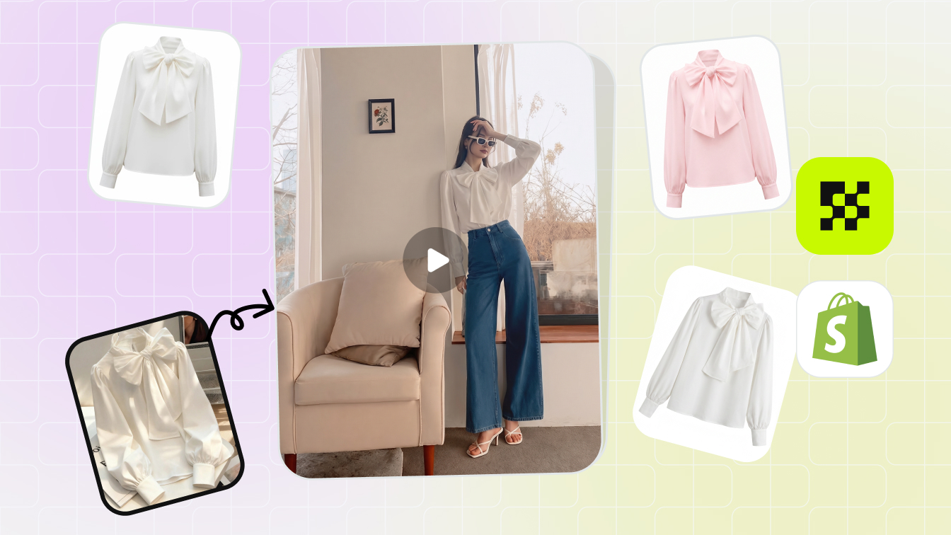 Shopify Sellers use case — AI product photography for theme-ready PDP, variant, and lookbook imagery from one sample upload