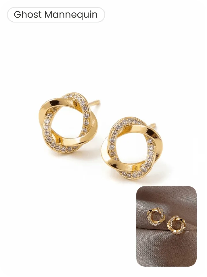 Before and after comparison of professional product photos for accessories using Snappyit