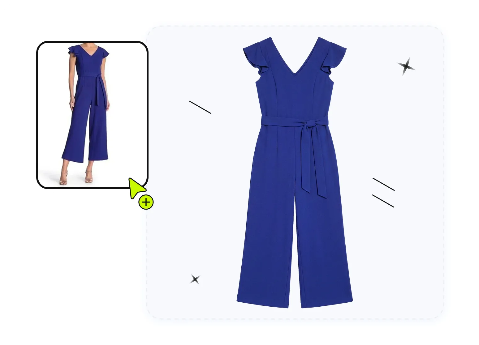 AI flay lay generator creating professional clothing product images for ecommerce