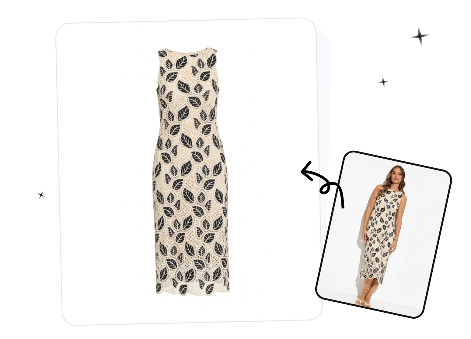 On-Model Photo to Mannequin-Free Presentation